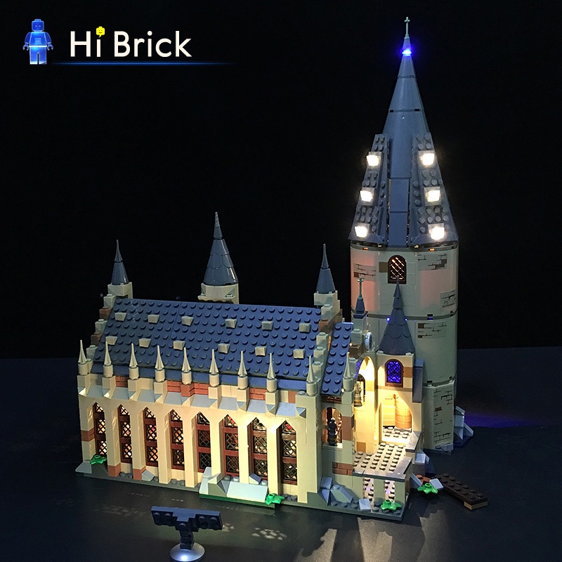 HiBrick燈飾 霍格沃茨大廳 適用樂高75954組裝模型 哈利波特 LED燈光CCJ樂高相容