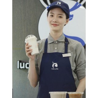 工作圍裙 服務生工作裝 酒店工作制服長袖烘焙火鍋餐飲西餐廳咖啡廳服務員工作服秋冬裝女 <顔羽af2Z> 高階工作服