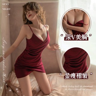 情趣內衣 情趣 性感睡衣 情趣衣服 深v 法式睡裙 吊帶睡裙 薄紗睡裙 冰絲睡裙 性感睡衣 小胸睡衣 緞面睡衣 爆乳 
