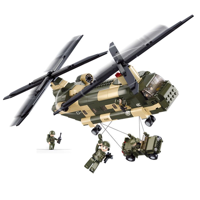 空軍 積木 玩具 拼裝積木仿真黑鷹直升機模型9兼容樂高兒童智力拼插積木男6