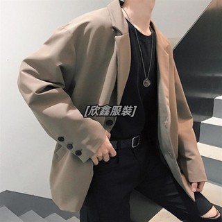 優質 西裝外套 2色S-3XL 男外套 單排扣簡約外套 韓版潮流西裝 休閒寬鬆男士正裝 韓國夾克 正韓衣著西裝服 男士穿