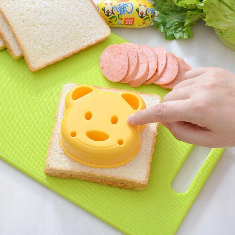 【小妖精選坐墊】日本兒童早餐模具小熊三明治壓模吐司麵包卡通愛心飯團便噹