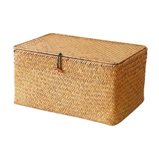 Rattan woven storage basket bamboo woven grass woven storage