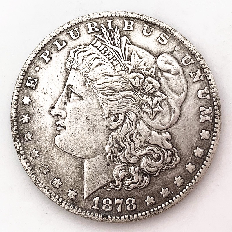 1878美國銀幣摩根銀元紀念幣 外幣鷹洋龍洋銀幣古錢幣銅質銀幣