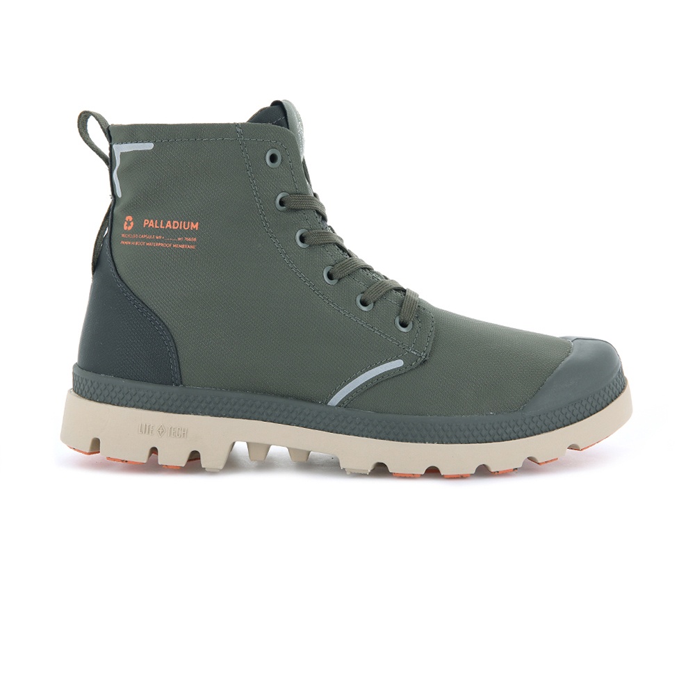 Palladium Pampa Lite+ Recycle WP 男女 墨綠 再生纖維 輕量 防水靴 76656-313