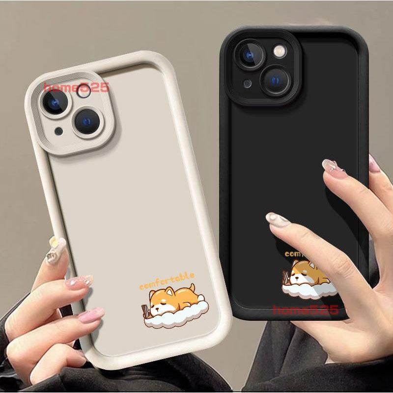 可愛柴犬卡通殼 手機殼 保護殼 iPhone SE3 XR 12 mini 8 Plus 5 X XS Max簡約素色潮