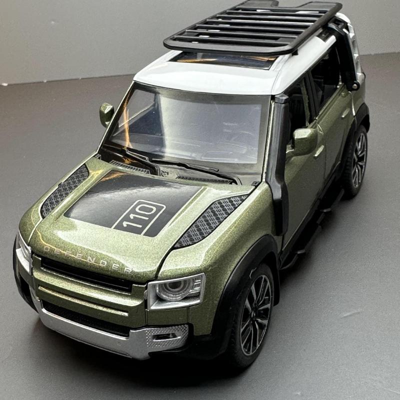 荒原路華模型車 1：32 Land Rover Defender 越野車模型 聲光 回力玩具車 合金模型車 收藏品 礼物