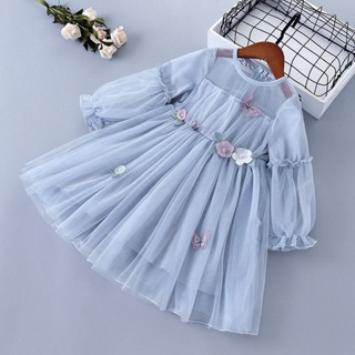2-7 Years High Quality Spring Autumn Girl Dress New Lace Chi