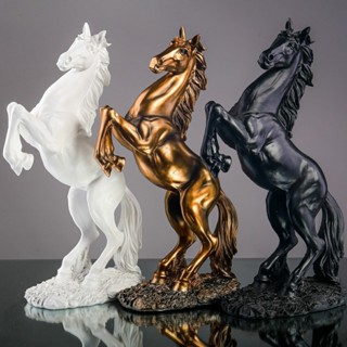 騰空馬玄關創意辦公桌樹脂裝飾馬擺件高階生肖工藝品馬到成功擺件 辦公室家用客廳裝飾品電視櫃十二生肖馬居家裝飾 玄關擺件禮物