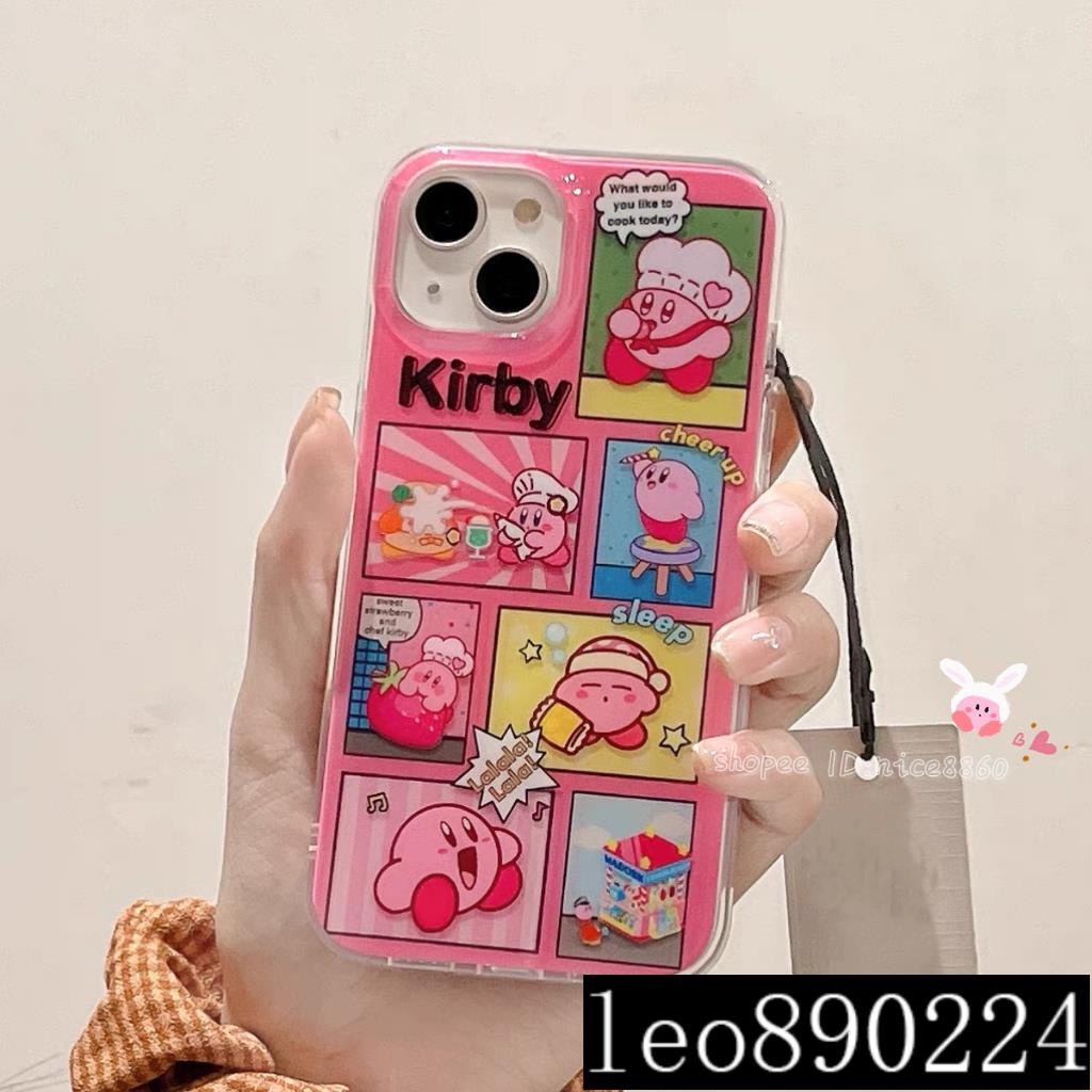 星之卡比 Kirby 廚師卡比 帶支架 適用於iPhone14 13 12 11 Pro Max全包 軟邊硬殼 手機殼