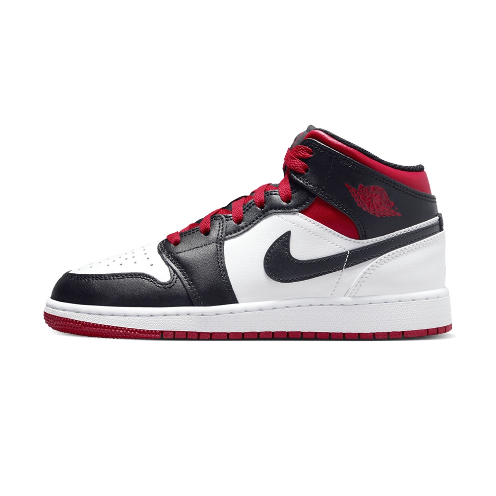 Nike Jordan 1 Mid Gym 大童 白紅黑 黑腳趾 喬丹 AJ1 運動 休閒鞋 DQ8423-106