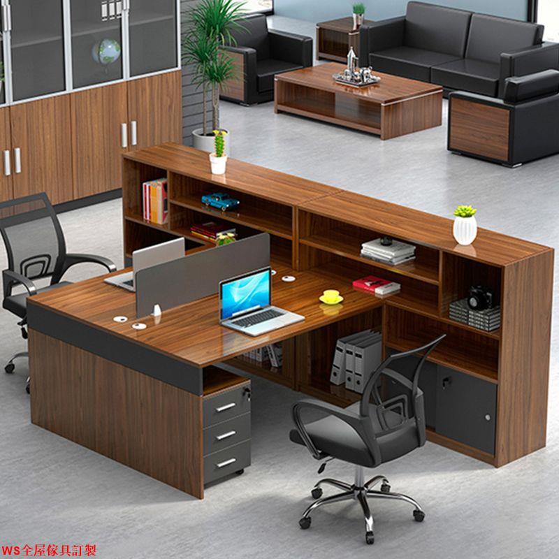 【免運】辦公室職員桌椅組合四人工位財務辦公桌兩人面對面雙人辦公桌對坐WS精品家具