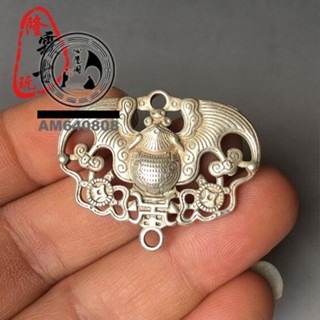 72H發貨🙏臺發熱銷🙏古玩銅器銀器古董雜項配飾收藏仿古藏銀苗銀純白銅蝙蝠老貨老物件