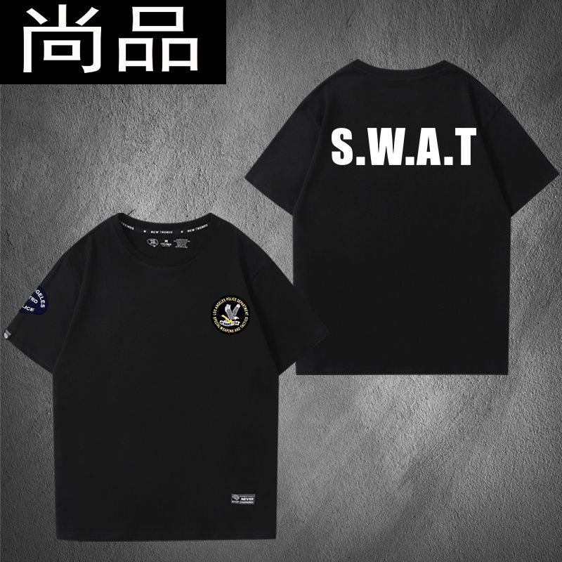 特殊戰術小組SWAT鷹LAPD探員短袖T恤男女歐美風上衣夏裝運動半袖《尚品》