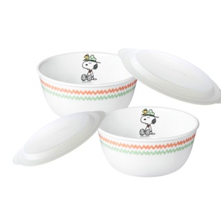【美國康寧 CORELLE】SNOOPY史努比 露營趣-4件式拉麵碗組-D01