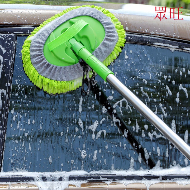 洗車拖把車用洗車刷子刷車工具伸縮雪尼爾洗車刷擦車除塵車刷子
