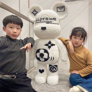 相容樂高 暴力熊 暴力熊擺件 暴力熊積木 微小積木 積木玩具 拚裝暴力熊 拚裝玩具 積木 相容樂高積木巨大型超白暴力熊益