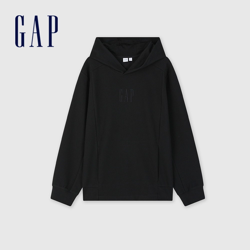 Gap 男裝 Logo帽T-黑色(889273)