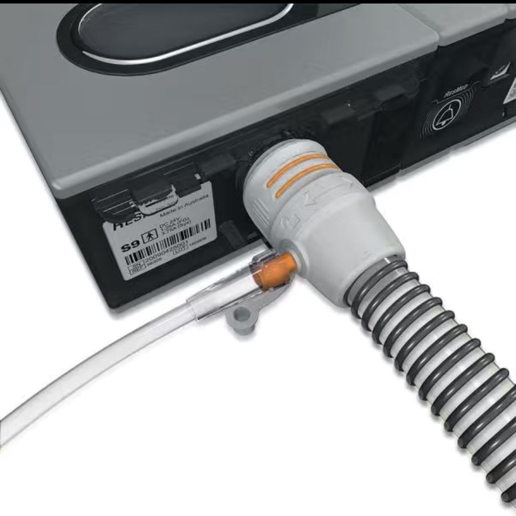 瑞思邁S9呼吸器機專用加溫管路帶氧氣孔加熱管路管子管道配件