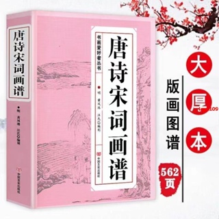 【有貨】大厚本 唐詩宋詞畫譜 書畫愛好者叢書中國書法國畫技法傳世畫譜【春風在書店】