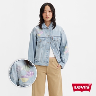 Levis 90年古著牛仔外套 / 寬袖設計 / 花朵拼布設計 女款 A1743-0029 熱賣單品