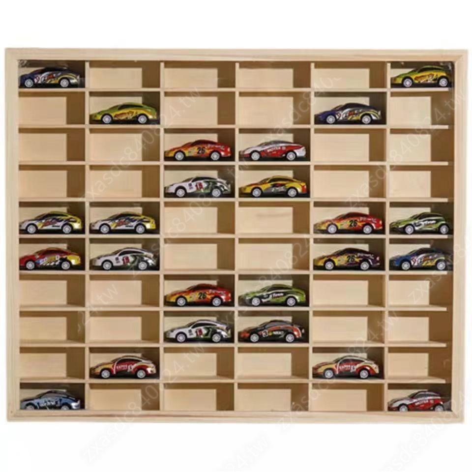 風火輪展示盒1:64展示架實木制作多美卡小汽車收納展示盒支持掛壁#大賣特賣11