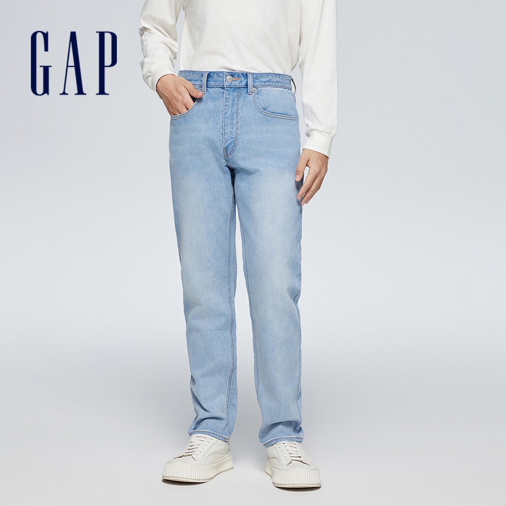 Gap 男裝 修身牛仔褲-淺藍色(892081)