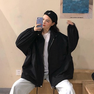 【Sweet Oversize】春季風衣外套女2022新款原宿BF風學生寬鬆韓版百搭長袖工裝上衣潮