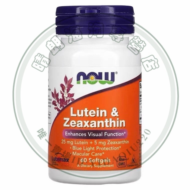 【熱賣】✨ 美國Now Foods Lutein Zeaxanthin葉黃素25mg 玉米黃質5mg 60粒-晴朗海淘