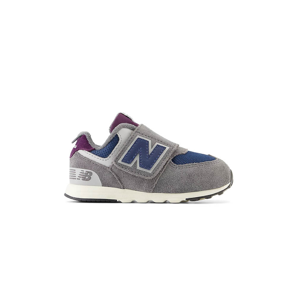 New Balance 574 童鞋 深灰藍紫色 小童 魔鬼氈 慢跑鞋 NW574KGN