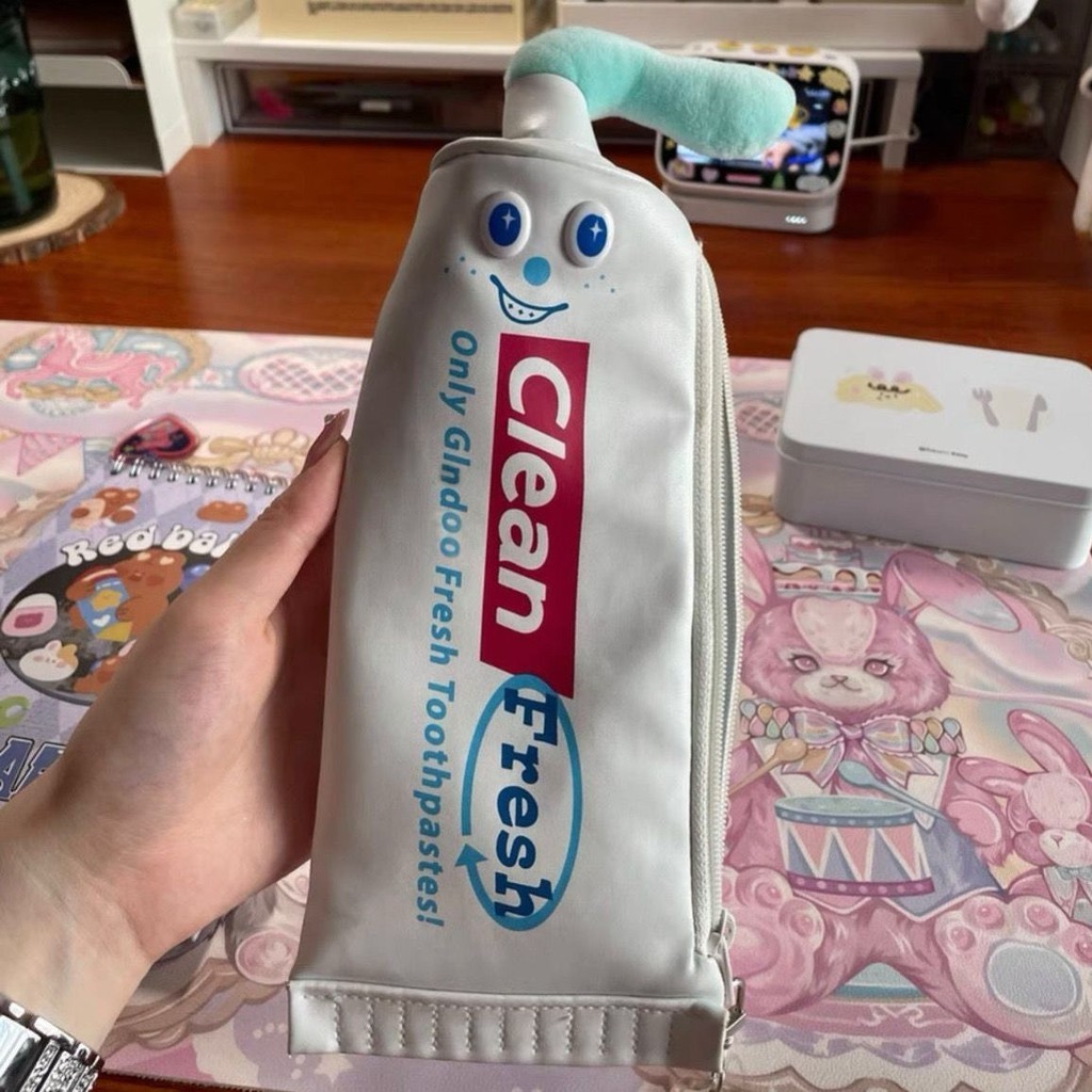 🔥台灣出貨🔥 日系可愛創意趣味牙膏筆袋學生文具盒鉛筆盒搞怪化妝包女生禮物