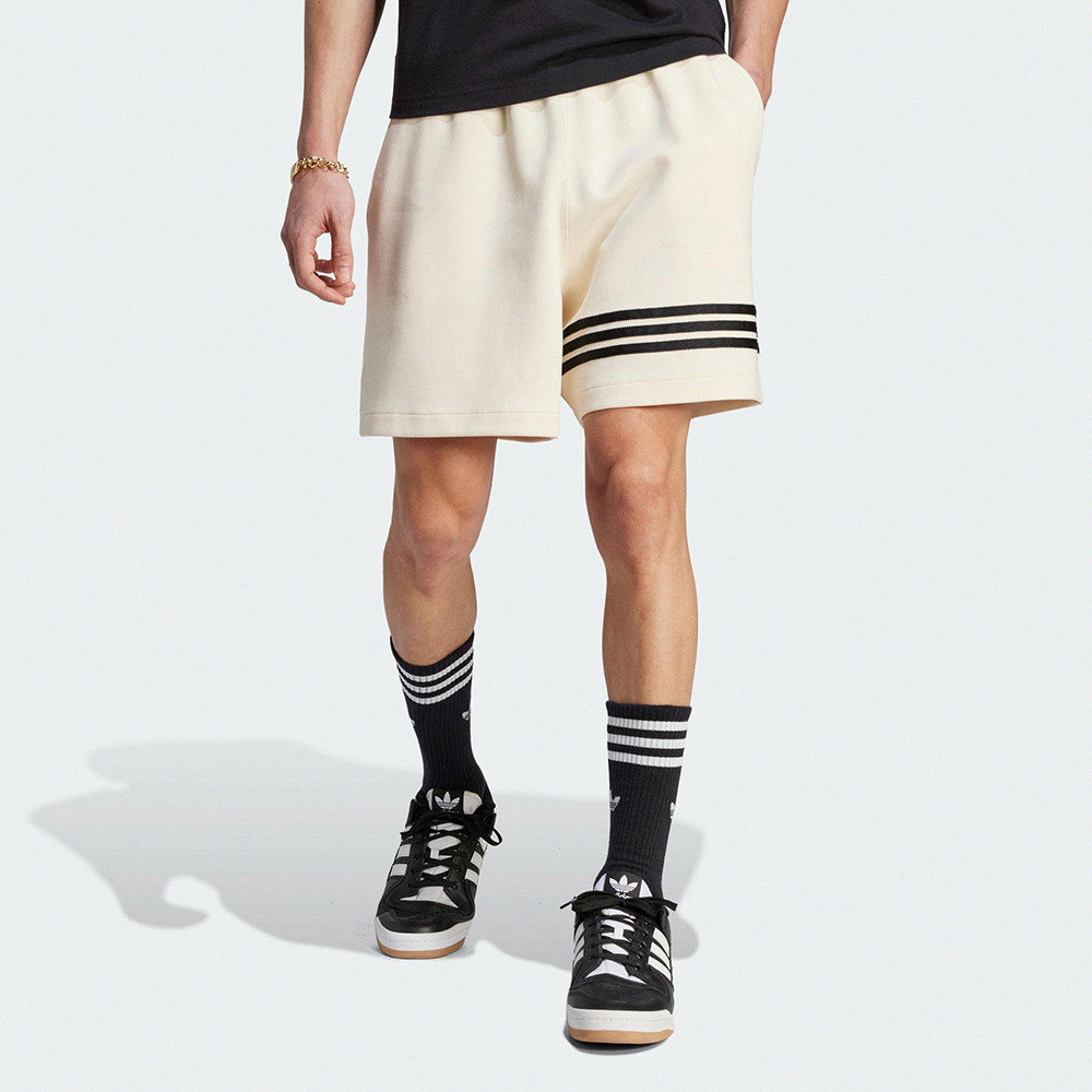 Adidas New C Shorts 男款 米白色 運動 休閒 訓練 抽繩 口袋 棉褲 短褲 IM2090