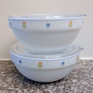 陶瓷保鮮碗2入 0.6L 附蓋子 Max Kitchen 陶瓷碗公 碗公 陶瓷碗 保鮮碗 耐熱碗 耐熱強化餐具