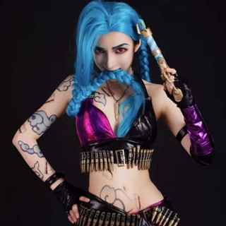 英雄聯盟金克斯暴走蘿莉cos服裝lol金克絲cosplay全套服裝