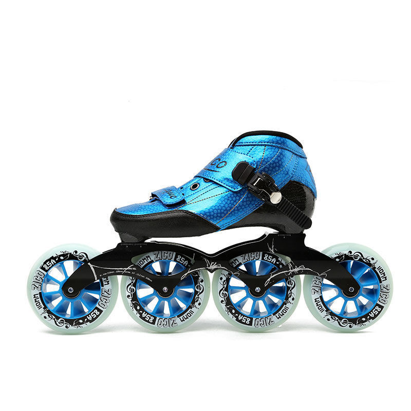 ZICO速滑鞋大輪專業競速鞋成人男兒童可調碳纖維輪滑鞋成人溜冰鞋