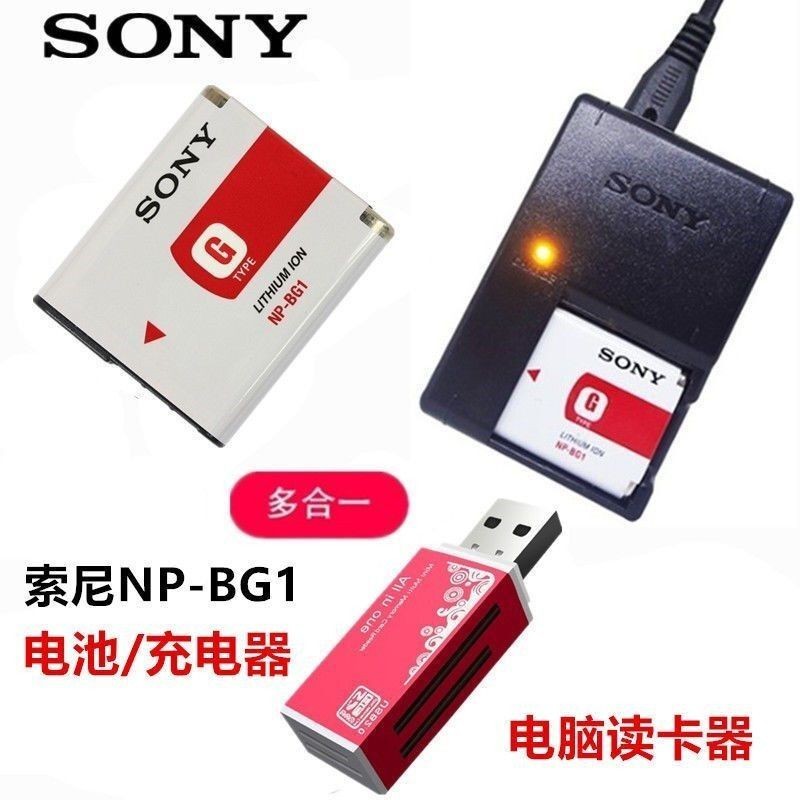 【檳林數碼】索尼DSC-W210 W220 W230 W270 W290相機NP-BG1電池+充電器+讀卡器
