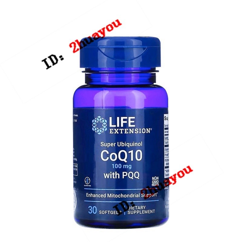 【臺灣優選】Life Extension輔酶Q10 PQQ 中老年 100mg*30粒/瓶