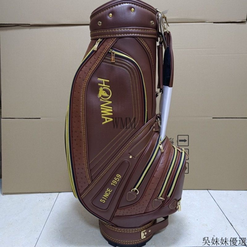 高爾夫球包 桿包 HONMA高爾夫球包 紅馬職業球袋 便攜式球桿包 男女通用pu 高爾夫球包拉桿包 golf bag