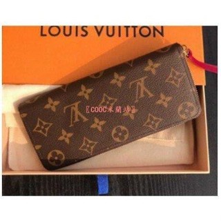 LV LOUIS VUITTON女士零錢包拉鏈包 長夾CLÉMENCE 錢包 M62647 現貨