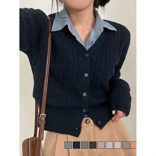 【Codibook】韓國 gifteabox V領羊毛短版針織外套［預購］針織外套 女裝