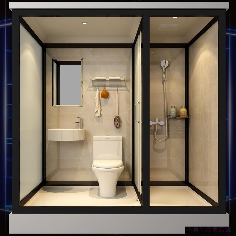 High Quality 干濕分離衛生間一體式淋浴房整體浴室集成衛浴室洗澡房家用長方形