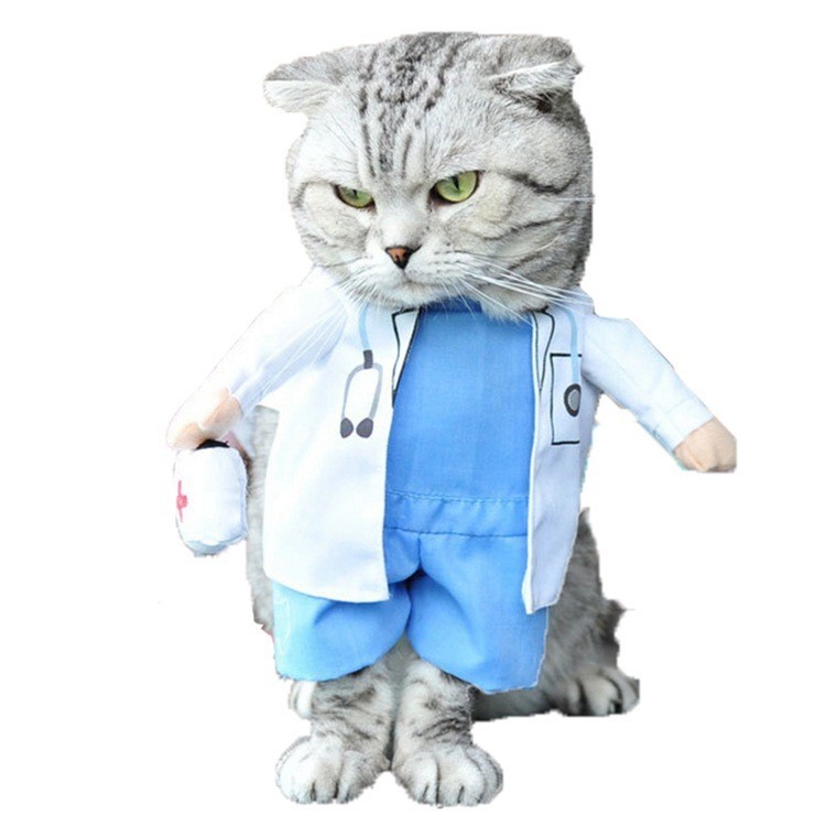 [CWYF]寵物衣服站立裝 狗狗醫生變身裝貓咪變身裝貓狗衣服寵物服飾