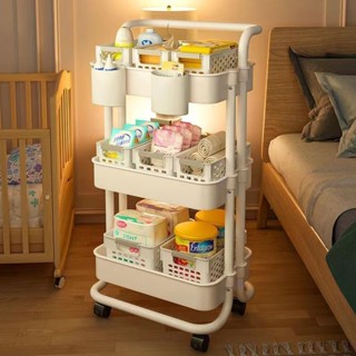 【Bebe】🌞限時下殺🌞 嬰兒用品置物架可移動兒童用品儲物架零食收納小推車奶粉罐收納架