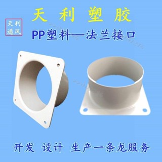 出風口底座 塑膠方轉圓接頭pvc法蘭接頭轉換口出風口移動空調方形風機排風口臺灣出貨/免運