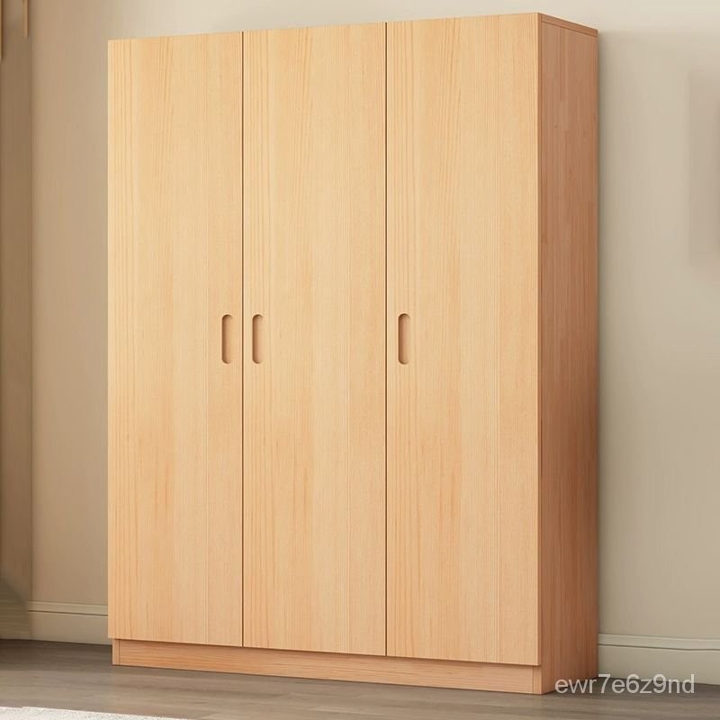 【可開發票】鬆木衣櫃 純實木定製大衣櫃 臥室組裝原木收納櫃 實木衣櫃 儲物櫃 衣櫥