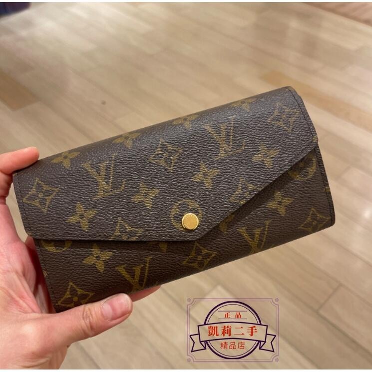 【二手】LV M60531 Sarah 釦式 長夾 錢包 紫紅M62234 粉 M62235 紅色 M62236