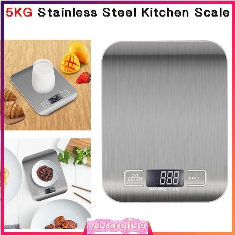 5KG Stainless Steel Kitchen Scale Electronic Food Weighing S