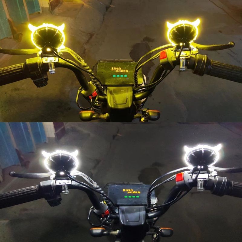 【高雄發貨 熱銷爆款】電動車摩托車三輪車加裝LED12v至85v通用鋪路強光防水射燈