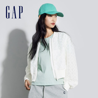 Gap 女裝 立領外套-白色(405029)