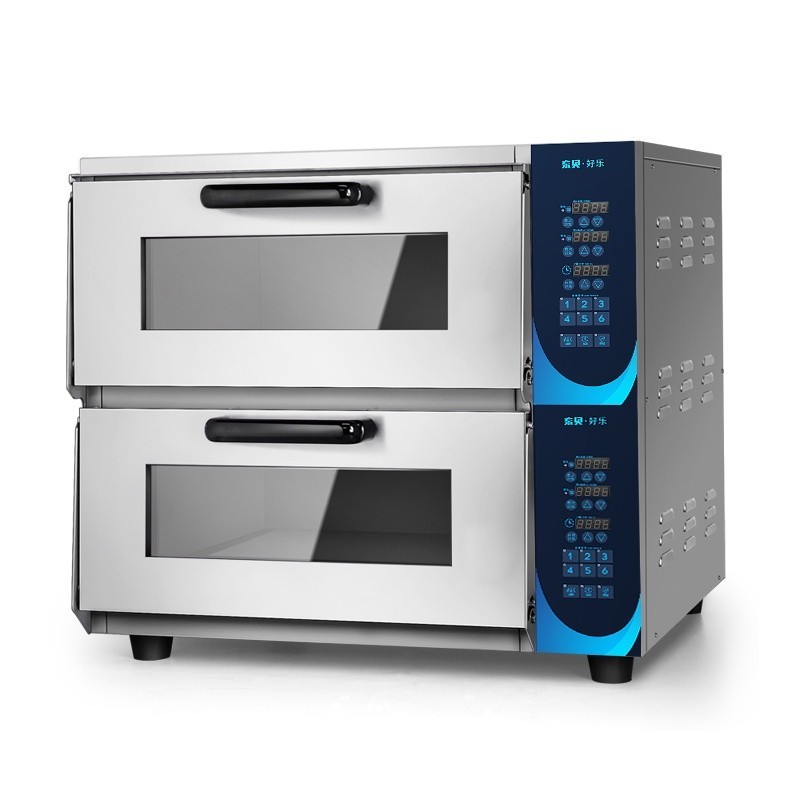 SANSAN's披薩爐烤箱商用雙層大容量面包烘焙烤爐爐二層二盤商用電烤箱 烤箱 電烤箱 烤爐
